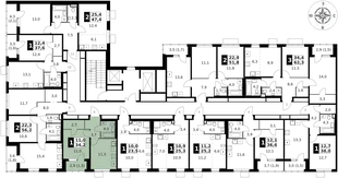 Квартира 1-комн. квартира, 34.2 м² ЖК «1-й Ясеневский» Фото 2 Квартира 1-комн. квартира, 34.2 м² ЖК «1-й Ясеневский» Фото 2