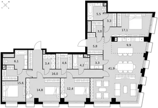 Квартира 5-комн. квартира, 166.9 м² ЖК «Sydney City» Фото 1 Квартира 5-комн. квартира, 166.9 м² ЖК «Sydney City» Фото 1