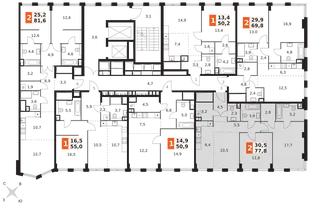 Квартира 2-комн. квартира, 77.8 м² ЖК «Sydney City» Фото 2