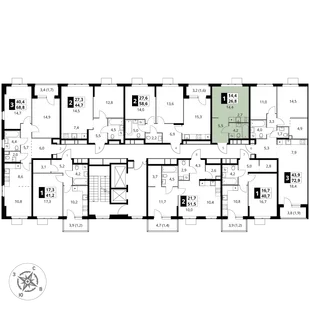 Квартира Студия, 26.8 м² ЖК «1-й Измайловский» Фото 2 Квартира Студия, 26.8 м² ЖК «1-й Измайловский» Фото 2