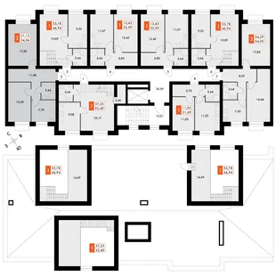 Квартира 2-комн. квартира, 54 м² ЖК «ФоРест» Фото 2 Квартира 2-комн. квартира, 54 м² ЖК «ФоРест» Фото 2