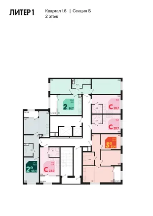 Квартира 3-комн. квартира, 63.5 м² ЖК «Первое место» Фото 1 Квартира 3-комн. квартира, 63.5 м² ЖК «Первое место» Фото 1