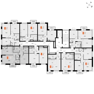 Квартира 2-комн. квартира, 57.9 м² ЖК «ФоРест» Фото 2 Квартира 2-комн. квартира, 57.9 м² ЖК «ФоРест» Фото 2