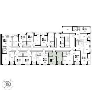 Квартира 1-комн. квартира, 33.3 м² ЖК «1-й Шереметьевский» Фото 2 Квартира 1-комн. квартира, 33.3 м² ЖК «1-й Шереметьевский» Фото 2