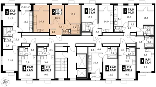 Квартира 2-комн. квартира, 48.5 м² ЖК «1-й Химкинский» Фото 2