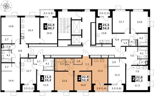 Квартира 2-комн. квартира, 52.9 м² ЖК «1-й Ясеневский» Фото 2 Квартира 2-комн. квартира, 52.9 м² ЖК «1-й Ясеневский» Фото 2