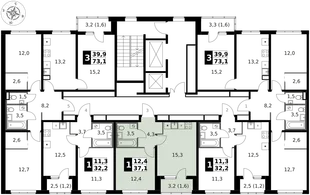 Квартира 1-комн. квартира, 37.8 м² ЖК «1-й Ясеневский» Фото 2 Квартира 1-комн. квартира, 37.8 м² ЖК «1-й Ясеневский» Фото 2