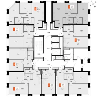 Квартира 2-комн. квартира, 59.7 м² ЖК «Философия» Фото 2 Квартира 2-комн. квартира, 59.7 м² ЖК «Философия» Фото 2