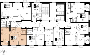 Квартира 2-комн. квартира, 46.7 м² ЖК «1-й Измайловский» Фото 2 Квартира 2-комн. квартира, 46.7 м² ЖК «1-й Измайловский» Фото 2