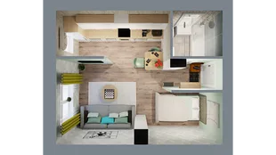 Квартира Студия, 36.26 м² ЖК «Город природы» Фото 1 Квартира Студия, 36.26 м² ЖК «Город природы» Фото 1