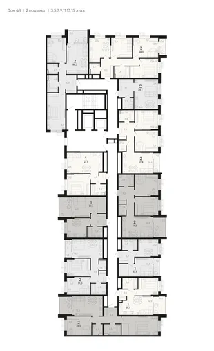 Квартира 1-комн. квартира, 35.2 м² ЖК «Барса» Фото 1 Квартира 1-комн. квартира, 35.2 м² ЖК «Барса» Фото 1