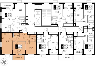 Квартира 2-комн. квартира, 56.6 м² ЖК «1-й Измайловский» Фото 2