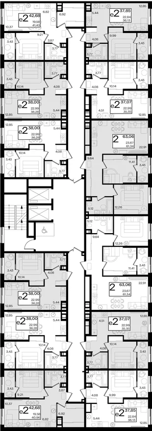 Квартира 2-комн. квартира, 40.47 м² ЖК «Патрики» Фото 1