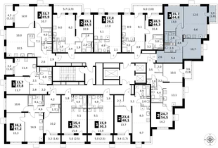 Квартира 3-комн. квартира, 64.8 м² ЖК «1-й Саларьевский» Фото 2 Квартира 3-комн. квартира, 64.8 м² ЖК «1-й Саларьевский» Фото 2