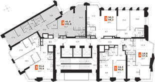 Квартира 3-комн. квартира, 100.8 м² ЖК «Архитектор» Фото 2 Квартира 3-комн. квартира, 100.8 м² ЖК «Архитектор» Фото 2