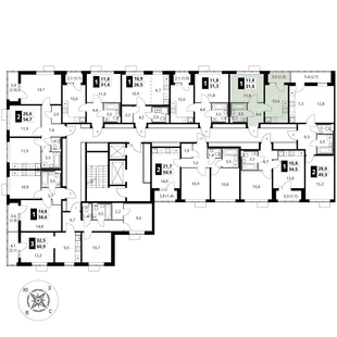Квартира 1-комн. квартира, 31.8 м² ЖК «1-й Шереметьевский» Фото 2 Квартира 1-комн. квартира, 31.8 м² ЖК «1-й Шереметьевский» Фото 2