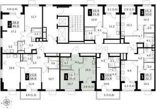 Квартира 1-комн. квартира, 30.6 м² ЖК «1-й Измайловский» Фото 2 Квартира 1-комн. квартира, 30.6 м² ЖК «1-й Измайловский» Фото 2