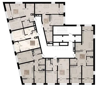 Квартира 2-комн. квартира, 50.9 м² ЖК «Хозяин морей» Фото 1 Квартира 2-комн. квартира, 50.9 м² ЖК «Хозяин морей» Фото 1
