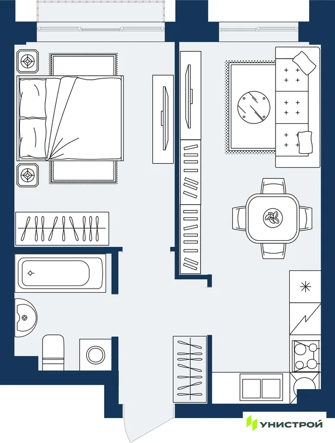 Планировка 1-комн. квартира, 36.53 м² ЖК «ГРАНД БЕРЕГ» Планировка 1-комн. квартира, 36.53 м² ЖК «ГРАНД БЕРЕГ»