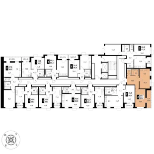 Квартира 2-комн. квартира, 49.2 м² ЖК «1-й Шереметьевский» Фото 2