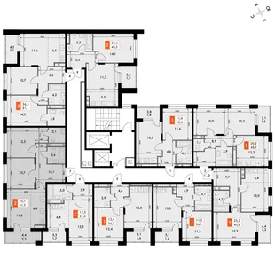 Квартира 3-комн. квартира, 61.5 м² ЖК «ФоРест» Фото 2 Квартира 3-комн. квартира, 61.5 м² ЖК «ФоРест» Фото 2