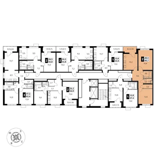 Квартира 2-комн. квартира, 60.7 м² ЖК «Южная Битца» Фото 1 Квартира 2-комн. квартира, 60.7 м² ЖК «Южная Битца» Фото 1