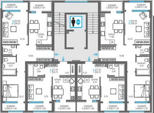 Квартира 1-комн. квартира, 30.72 м² ЖК «На Фонтанке» Фото 1