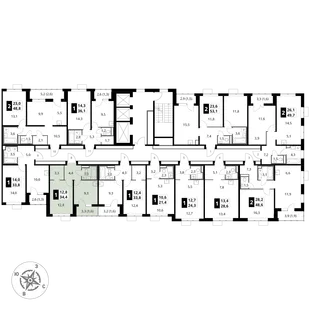Квартира 1-комн. квартира, 34.4 м² ЖК «1-й Донской» Фото 2 Квартира 1-комн. квартира, 34.4 м² ЖК «1-й Донской» Фото 2
