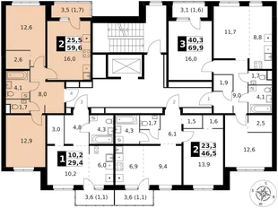 Квартира 2-комн. квартира, 59.6 м² ЖК «1-й Ясеневский» Фото 2 Квартира 2-комн. квартира, 59.6 м² ЖК «1-й Ясеневский» Фото 2