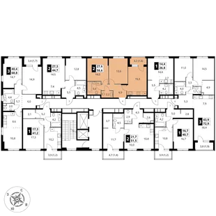 Квартира 2-комн. квартира, 58.6 м² ЖК «1-й Измайловский» Фото 2