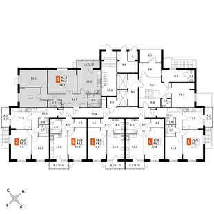 Квартира 3-комн. квартира, 89.3 м² ЖК «Олимп» Фото 1