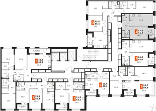 Квартира 1-комн. квартира, 44.4 м² ЖК «Sky Garden» Фото 2 Квартира 1-комн. квартира, 44.4 м² ЖК «Sky Garden» Фото 2