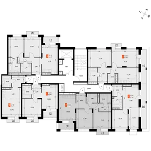 Квартира 2-комн. квартира, 56.7 м² ЖК «ФоРест» Фото 2 Квартира 2-комн. квартира, 56.7 м² ЖК «ФоРест» Фото 2
