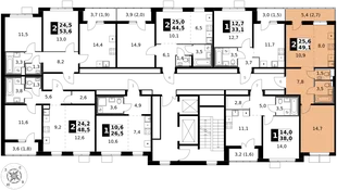 Квартира 2-комн. квартира, 49.1 м² ЖК «1-й Южный» Фото 2 Квартира 2-комн. квартира, 49.1 м² ЖК «1-й Южный» Фото 2