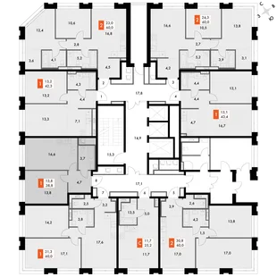 Квартира 1-комн. квартира, 41.9 м² ЖК «Философия» Фото 2 Квартира 1-комн. квартира, 41.9 м² ЖК «Философия» Фото 2