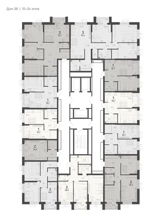 Квартира 2-комн. квартира, 60.37 м² ЖК «Барса» Фото 1 Квартира 2-комн. квартира, 60.37 м² ЖК «Барса» Фото 1