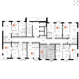 Квартира 1-комн. квартира, 39.9 м² ЖК «Фриссон» Фото 2 Квартира 1-комн. квартира, 39.9 м² ЖК «Фриссон» Фото 2