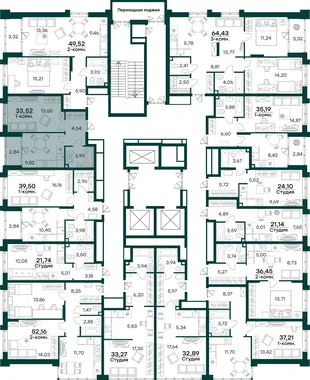 Квартира 1-комн. квартира, 33.52 м² ЖК «Аквамарин 2» Фото 1 Квартира 1-комн. квартира, 33.52 м² ЖК «Аквамарин 2» Фото 1