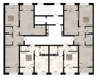 Квартира 2-комн. квартира, 72.2 м² ЖК «Хозяин морей» Фото 1 Квартира 2-комн. квартира, 72.2 м² ЖК «Хозяин морей» Фото 1