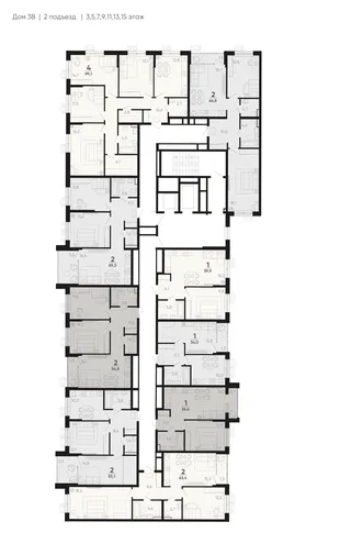 Квартира 2-комн. квартира, 64.7 м² ЖК «Барса» Фото 1