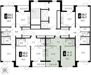 Квартира 1-комн. квартира, 42.2 м² ЖК «1-й Ленинградский» Фото 2 Квартира 1-комн. квартира, 42.2 м² ЖК «1-й Ленинградский» Фото 2