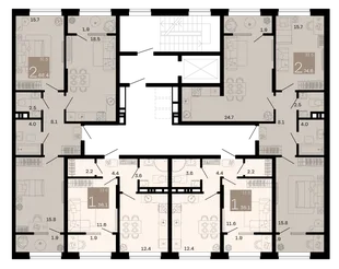 Квартира 2-комн. квартира, 71.2 м² ЖК «Хозяин морей» Фото 1 Квартира 2-комн. квартира, 71.2 м² ЖК «Хозяин морей» Фото 1