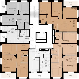 Квартира 1-комн. квартира, 44.2 м² ЖК «Васильевский остров» Фото 1 Квартира 1-комн. квартира, 44.2 м² ЖК «Васильевский остров» Фото 1
