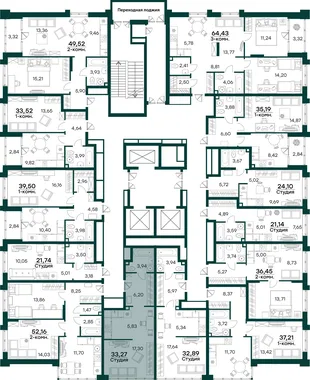 Квартира Студия, 33.27 м² ЖК «Аквамарин 2» Фото 1 Квартира Студия, 33.27 м² ЖК «Аквамарин 2» Фото 1