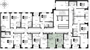 Квартира 1-комн. квартира, 34.8 м² ЖК «1-й Ясеневский» Фото 2 Квартира 1-комн. квартира, 34.8 м² ЖК «1-й Ясеневский» Фото 2