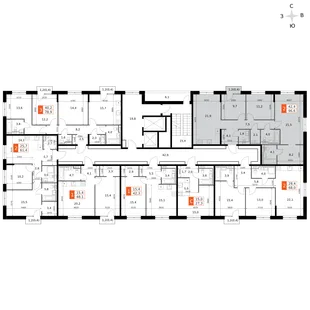 Квартира 4-комн. квартира, 96.6 м² ЖК «Фриссон» Фото 2 Квартира 4-комн. квартира, 96.6 м² ЖК «Фриссон» Фото 2