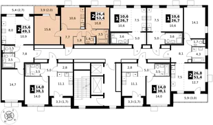 Квартира 2-комн. квартира, 53.4 м² ЖК «1-й Южный» Фото 2 Квартира 2-комн. квартира, 53.4 м² ЖК «1-й Южный» Фото 2