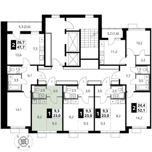 Квартира Студия, 23 м² ЖК «1-й Шереметьевский» Фото 2 Квартира Студия, 23 м² ЖК «1-й Шереметьевский» Фото 2