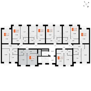 Квартира 1-комн. квартира, 39.9 м² ЖК «ФоРест» Фото 2
