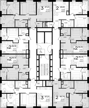 Квартира 2-комн. квартира, 37.88 м² ЖК «Патрики» Фото 1